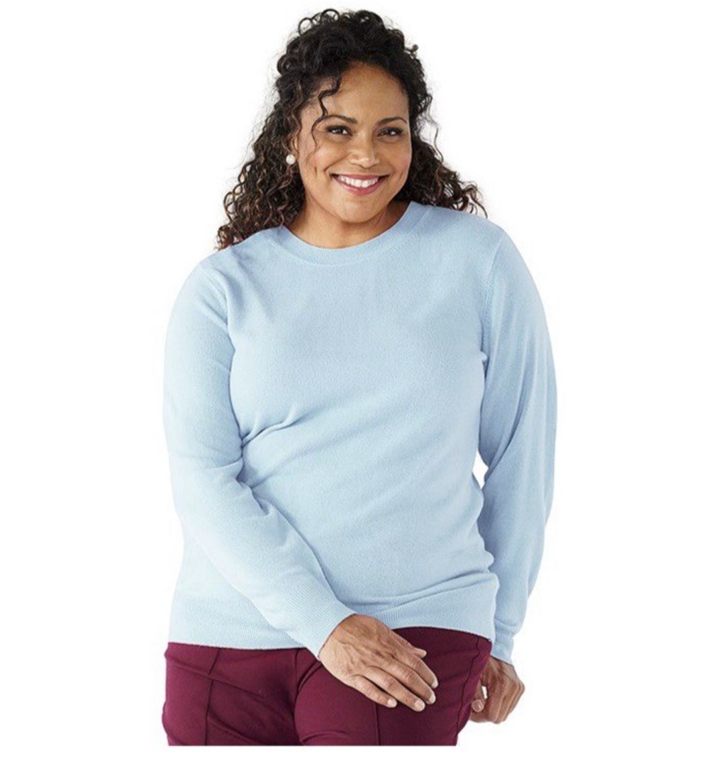 Croft & Barrow Textured Knit Sweater Womens Plus 4X Crew Neck Pullover NEW